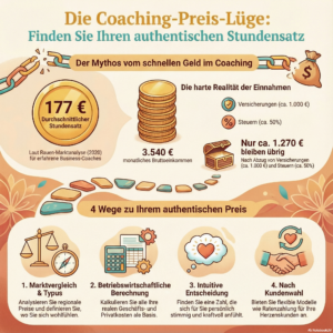 Zahlenüberblick über empfohlene Coachingpreise und Preisermittlungsmethoden