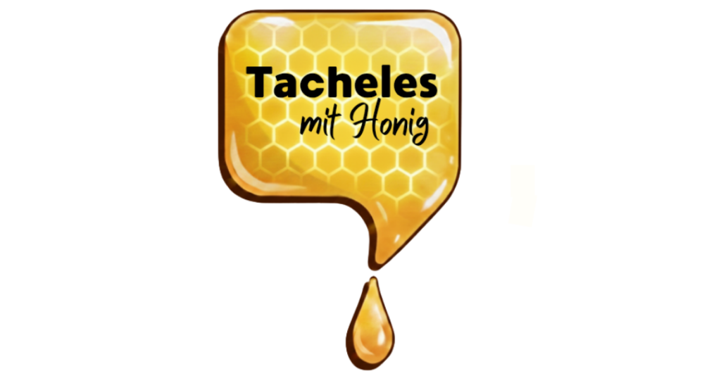 Das Tacheles mit Honig-Logo (eine Sprechblase aus Waben aus der Honig tropft)