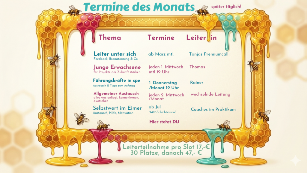 Stundentafel der Stammtischtermine