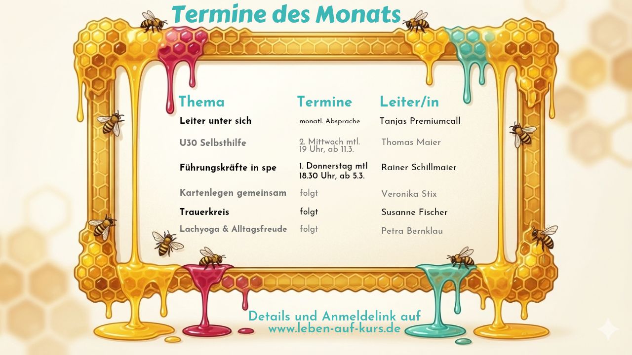 Stundentafel der Stammtischtermine