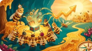 Bienen hören gespannt ihrem Chef zu